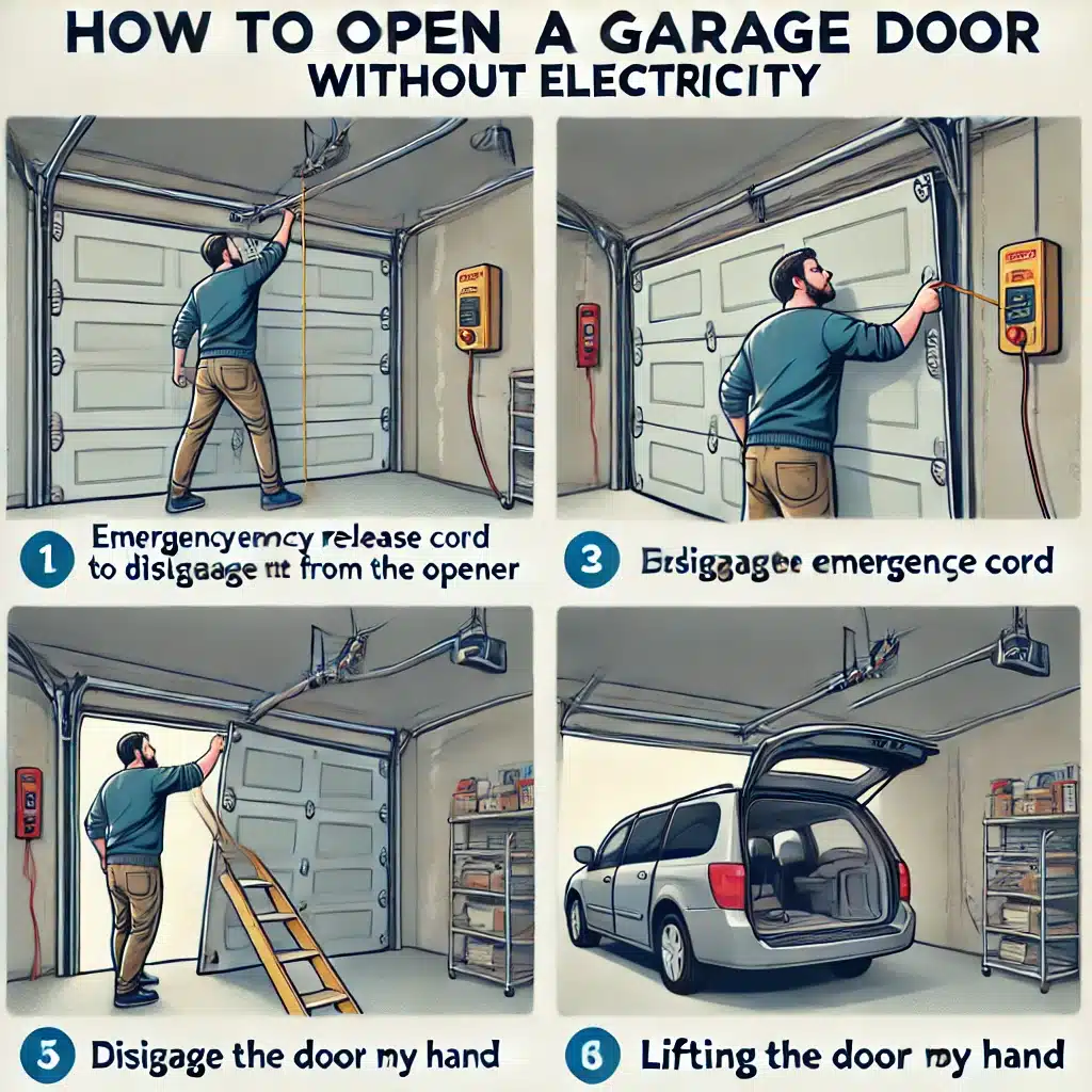 how to open garage door without electricity