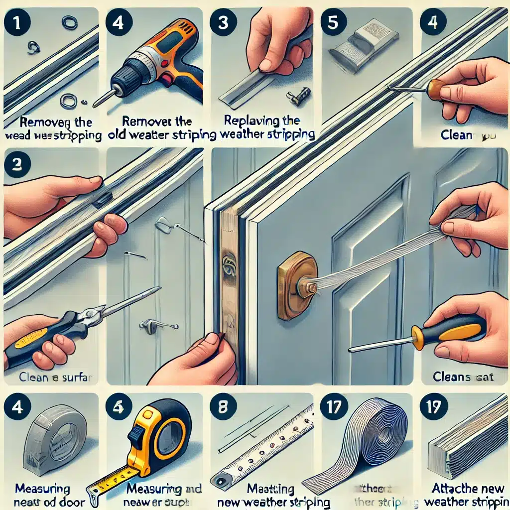 how to replace the weather stripping on a door