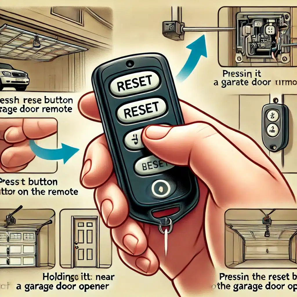 how to reset garage door remote